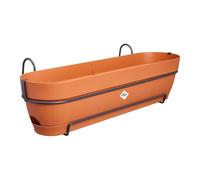 Elho Vibia Campana Trough allin1 70cm jardineras - Terra | L 26 x An. 70.4 x Al. 17.7 cm | Plato integrado