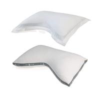 Eli & Elm Almohada para Dormir de Lado con Relleno Ajustable para Obtener la Almohada Curva de Contorno sueño de Alivio del Dolor de Cuello, Relleno extraíble de látex y poliéster