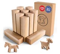 Eli® Madera para tallar tilo - paquete de 10 bloques de madera - tilo para tallar o torneado - plantilla para tallar - set para tallar bloques en bruto - madera aserrada