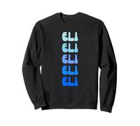 Eli Retro Name Stack Design Sudadera