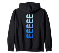 Eli Retro Name Stack Design Sudadera con Capucha