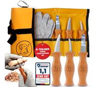 Eli® Set de Cuchillos para Niños a Partir de 6 Años - Set de Tallado Infantil con Guantes Resistentes a Cortes - Cuchillo Infantil para Tallar - Herramientas de Tallado - Cuchillo