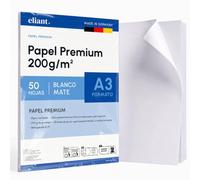 eliant. Papel 200 g A3 50 Hojas Blanco Mate - Premium, Made in Germany