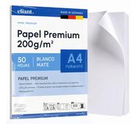 eliant. Papel 200 g A4 50 Hojas Blanco Mate - Premium, Made in Germany