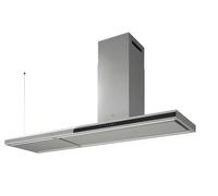 Elica Element Island IXBL/A/180 - Campana de Isla 120 Cm Iluminación LED Clase A Inox/Cristal Negr