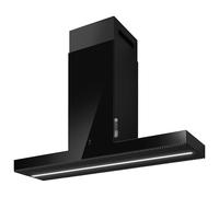 ELICA Haiku Island Bl / a/120 Campana A Isla Extractora Vidrio Negro 120 CM