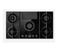 Elica NikolaTesla Flame EVO BL/A/88 Negro Integrado 88 cm Encimera de gas 4 zona(s) Campana integrada