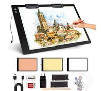 elice Mesa luminosa recargable A2 con batería de 5200 mAh, 3 modos de luz de colores, pizarra de luz ultrafina con 6 niveles de brillo continuo, almohadilla de luz para esbozar, pintura de diamantes,