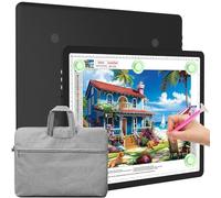 Elice Tablero de luz magnético A3 con bolsa para pintura de diamantes, caja de luz LED de trazado con botones laterales, almohadilla de luz de diamante superbrillante, mesa de luz para dibujar