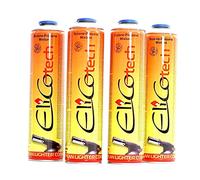 Elico 4 cartuchos de gas de 600 ml para camping, hornillo de gas, quemador de gas propano y butano