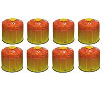 Elico - 8 cartuchos de rosca universales de 300 g, rosca 7/16, cartuchos de válvula de gas, EN 417, válvula de rosca, quemador de butano y propano mixto, hornillo de gas, estufa de gas, quemador de