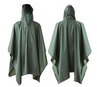 ElifeAcc Poncho con Capucha Multifuncional para la Lluvia Impermeable Impermeable, Estera para sábanas para Tiendas de campaña, Lona para sombrillas, Actividades al Aire Libre Verde