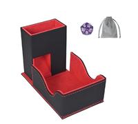 Elifel Bandeja magnética para dados de piel sintética torre de dados, soporte plegable 3 en 1, alfombrilla para MTG RPG DND Dungeons and Dragons juegos de mesa regalo