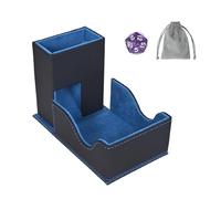 Elifel Bandeja magnética para dados de piel sintética torre de dados, soporte plegable 3 en 1, alfombrilla para MTG RPG DND Dungeons and Dragons juegos de mesa regalo