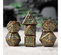 Elifel DND Dados Metálicos DND de 7 Piezas D4 D6 D8 D10 D12 D20 D% Dados Poliédricos Metal D&D para Dungeons and Dragons Pathfinder MTG Juegos de rol