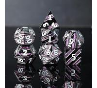 Elifel DND Dados Metálicos DND de 7 Piezas D4 D6 D8 D10 D12 D20 D% Dados Poliédricos Metal D&D para Dungeons and Dragons Pathfinder MTG Juegos de rol