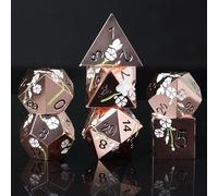 Elifel DND Dados Metálicos DND de 7 Piezas D4 D6 D8 D10 D12 D20 D% Dados Poliédricos Metal D&D para Dungeons and Dragons Pathfinder MTG Juegos de rol