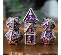 Elifel DND Dados Metálicos DND de 7 Piezas D4 D6 D8 D10 D12 D20 D% Dados Poliédricos Metal D&D para Dungeons and Dragons Pathfinder MTG Juegos de rol