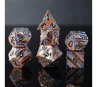 Elifel DND Dados Metálicos DND de 7 Piezas D4 D6 D8 D10 D12 D20 D% Dados Poliédricos Metal D&D para Dungeons and Dragons Pathfinder MTG Juegos de rol