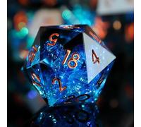 Elifel Juego Dados DND 7 Piezas D4 D6 D8 D10 D12 D20 D% Poliédrico Hecho a Mano Resina con Bordes Afilados Dados D&D para Mazmorras y Dragones Pathfinder Roll Juegos de Mesa RPG MTG con Caja Regalo