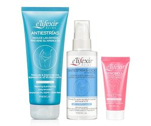 Elifexir | Aceite Antiestrías CICA Intensive + Crema Antiestrías + Minitalla Senobell | Reduce y Repara Estrías y Cicatrices | Piel más Suave y Elástica | Ideal para Embarazadas | 100 ml + 200 ml
