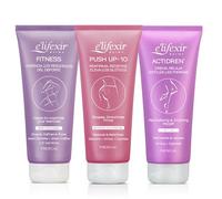 Elifexir - Fitness + Actidren + Culo 10 | Gel Remoldeador + Crema Relajante Piernas + Crema Reafirmante Glúteos | Piernas Perfectas - 3 x 200 ml