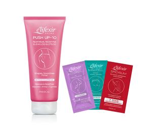 Elifexir Push Up 10 + Muestras Regalo - Crema Reafirmante Y Redensificante De Glúteos. Reafirma, Redefine y Eleva los Glúteos. Piel Más Firme, Suave Y Luminosa. Acción Antiestrías. 200 ml + 6ml