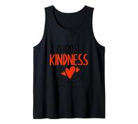 Elige amabilidad, corazón retro, positividad, sé amable y motivacional Camiseta sin Mangas