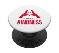 Elige amabilidad, corazón retro, positividad, sé amable y motivacional PopSockets PopGrip Adhesivo