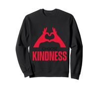 Elige amabilidad, corazón retro, positividad, sé amable y motivacional Sudadera
