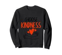 Elige amabilidad, corazón retro, positividad, sé amable y motivacional Sudadera