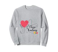 Elige amabilidad, corazón retro, positividad, sé amable y motivacional Sudadera