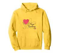 Elige amabilidad, corazón retro, positividad, sé amable y motivacional Sudadera con Capucha