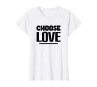 Elige EL Amor - Inspiración de declaración Positiva - contra Camiseta gráfica económica, Mujer, Blanco, XL
