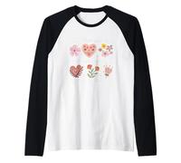 Elige el amor sobre el odio El miedo otra vez Mensaje floral Camiseta Manga Raglan