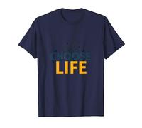 Elige la Vida: Inspirando la sabiduría de la Naturaleza para los buscadores de positividad Camiseta, Hombre, Azul Marino, XL