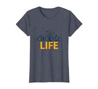 Elige la Vida: Inspirando la sabiduría de la Naturaleza para los buscadores de positividad Camiseta, Mujer, Azul Jaspeado, XL