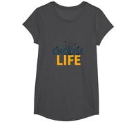Elige la Vida: Inspirando la sabiduría de la Naturaleza para los buscadores de positividad Camiseta, Niñas, Jaspeado Oscuro, XS