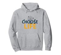 Elige la Vida: Inspirando la sabiduría de la Naturaleza para los buscadores de positividad Sudadera con Capucha, Unisex para Adultos, Gris Jaspeado, XL