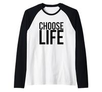 Elige la Vida Vintage Retro 80s Funny T-Shirt Camiseta Manga Raglan