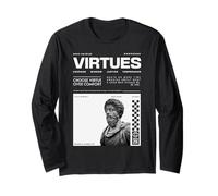 Elige la Virtud sobre la Comodidad Marcus Aurelius Stoic para Hombre y Mujer Manga Larga