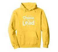 Elige liderar: Tema Inspirador de Red Motivacional Sudadera con Capucha, Unisex para Adultos, Limón, XL