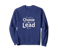 Elige liderar: Tema Inspirador de Red Motivacional Sudadera, Unisex para Adultos, Azul Marino, XXL