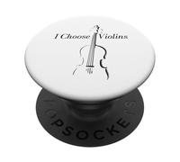 Elige Violines Música Divertida Juego de Palabras Violín Broma PopSockets PopGrip Adhesivo