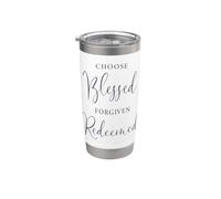 Elija Bendito Perdonado Redimido Dios ama a Jesús Salva Vaso térmico de acero inoxidable de doble pared