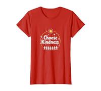 Elija la bondad Inspirando Unidad Compasión Mensaje Camiseta, Mujer, Rojo, XXL