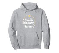 Elija la bondad Inspirando Unidad Compasión Mensaje Sudadera con Capucha, Unisex para Adultos, Gris Jaspeado, S