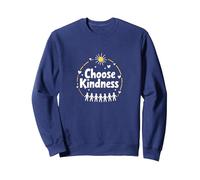 Elija la bondad Inspirando Unidad Compasión Mensaje Sudadera, Unisex para Adultos, Azul Marino, XL