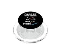 Elija su Programa Weapon Coder Programming Language PopSockets PopGrip para MagSafe