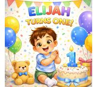 Elijah Turns One!: A Personalized First Birthday Celebration Story (Three Hearts Personalized Baby Name Books (Elijah))